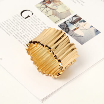 Popular Jewelry Irregular Bangle Exaggerated Wide Bangle In Europe And America
