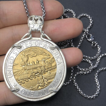 Wandering Coin Holy Cup European And American Style Maya Organ Brass Movable Coin Pendant Necklace - View 1