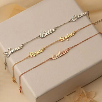 Custom Stainless Steel Bracelet With Multiple Names - View 1