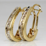 gold earrings Retro Exquisite Geometric Gold-Inlaid Rhinestone Earrings For Women
