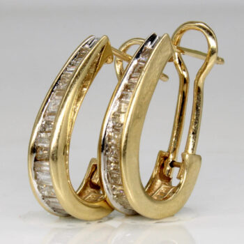 gold earrings Retro Exquisite Geometric Gold-Inlaid Rhinestone Earrings For Women