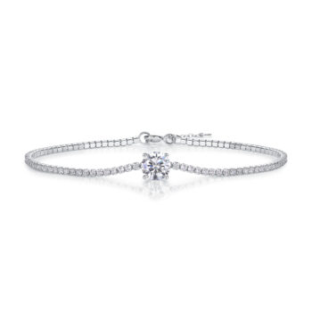 Dawn Dew - Top-quality Moissanite Fashionable Light Luxury Jewelry Silver Bracelet S925 Silver-plated Platinum - View 1