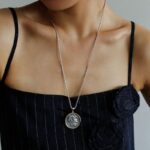 Silver Coin Long Necklace Women's Retro Simple Chain - View 1
