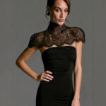 lace-neck light-luxury evening - View 1