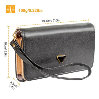 leather wallet Women Wristlet Wallet PU Leather Lady Purse Credit Card Holder