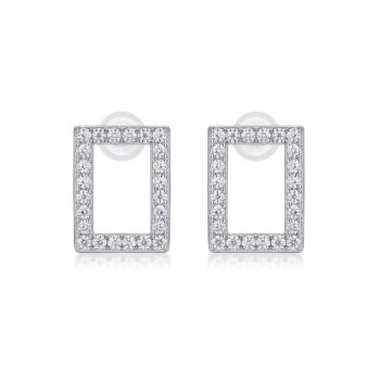 Shining Brightly - Top-quality Moissanite Luxury, Fashionable And Light Luxury Jewelry, Silver Stud Earrings S925, Silver-plated Platinum.