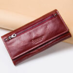 Leather Women's Wallet Long Leather Clutch Multi-card Coin - View 1