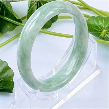 Bashan Bean Green Bangle Jade Bracelet - View 1
