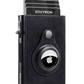 Airtag Wallet Men Smart Wallet Slim Minimalist RFID Front Pocket Wallet With Airtag Holder Metal Money Card Holder ,Airtag No