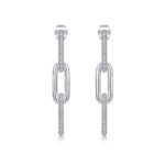 Top-quality Moissanite Luxury And Fashionable Light Luxury Jewelry Silver Stud Earrings S925 Silver Plated Platinum - View 1