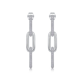 Top-quality Moissanite Luxury And Fashionable Light Luxury Jewelry Silver Stud Earrings S925 Silver Plated Platinum - View 1