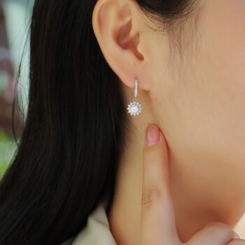 silver earrings - View 2