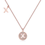 One Of The 26 Letters, X, Set With Top-quality Moissanite, Luxurious And Fashionable Light Luxury Trend Jewelry, Silver Neckl