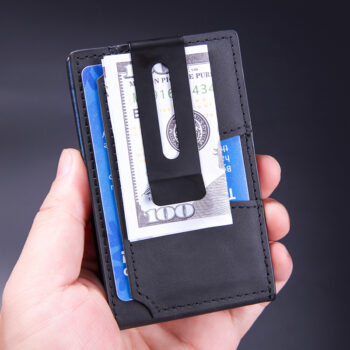slim wallet with Men's Slim Wallet With Pop Up Card Holder, RFID Blocking, Minimalist Design With Large Card Capacity, Money