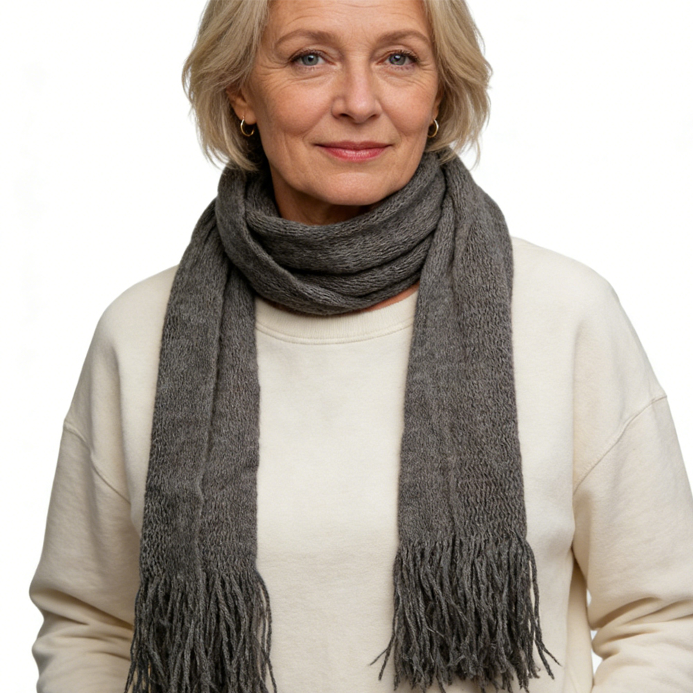 5a2ac038-09f9-4124-b9b5-cc5cfd96dc1d grey dyed acrylic Grey Dyed Acrylic Skinny Scarf - Lightweight Scarf 63inchx8inch