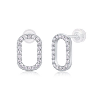 Return To Simplicity - Top-quality Moissanite Luxury And Fashionable Light Luxury Jewelry, Silver Stud Earrings S925, Silver-plated Platinum