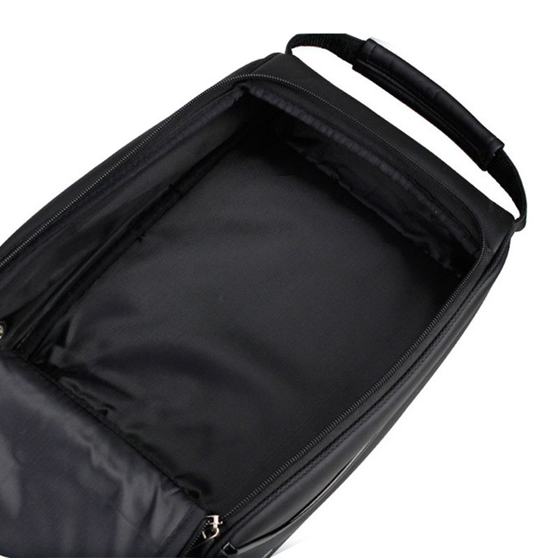 5af4815c-ea8f-4f68-8a1e-f5e22c2fe083 Crestgolf Black PU Leather Waterproof Golf Shoe Bag - View 5