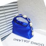 Flower Rhinestone Pearl Dinner Bag Silk Diamond Clutch - View 1
