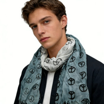 2pcs Understated Elegance Subtle Pattern Scarf Grey Printed Scarf,vacation,daily Life,evening Party,Office Appropriate Subtle