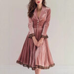 maxi dress Velvet Paneled Lace Maxi Dress