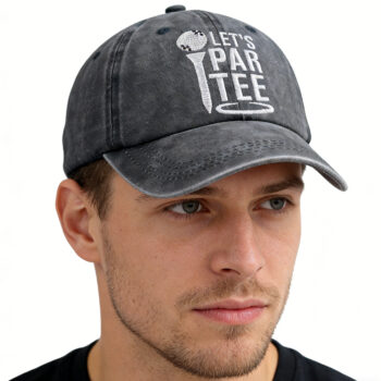 2pcs Golf Gifts Hats Par Tee Hats For Men Women, Adjustable Embroidered Wash Cotton Baseball Cap - View 2
