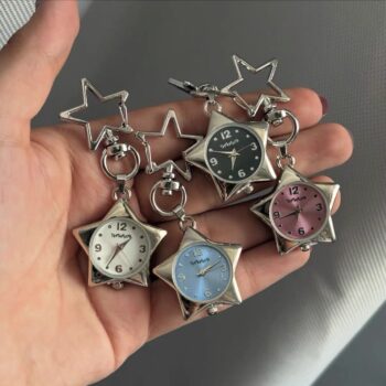 Fashionable Pentagram Watch And Shamrock Keychain - View 1