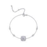 Long-lasting Love - Luxurious And Fashionable Light Luxury Jewelry Silver Bracelet And Bracelet Set With Top-quality Moissani