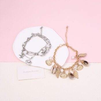 necklace Cross-border Leisure Necklace And Bracelet Featuring Seashells And Marine Life For Vacation Fun