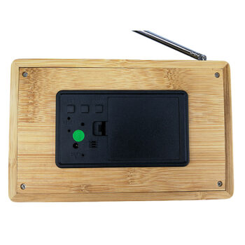 Bamboo LED Clock FM Radio Electronics - View 1