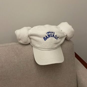 sauna hat Unique And Adorable Letter-embroidered Thai Sauna Hat