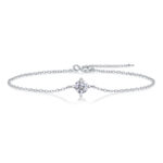Cross-linked Bracelet - Set With Top-quality Moissanite, A Luxurious And Fashionable Light Luxury Jewelry Silver Bracelet, S9
