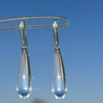 Natural Clear White Quartz Full-Clear Ear Hooks In New Chinese Style - View 1