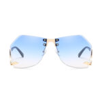 irregular rimless sunglasses - View 1