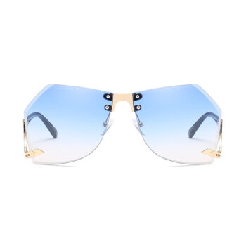 irregular rimless sunglasses - View 1