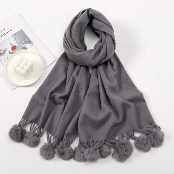 solid color cashmere Solid Color Cashmere Like Scarf With Fleece Lining For Extra Warmth