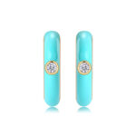 Colorful Imprint - Top-quality Moissanite Luxury Fashion Light Luxury Jewelry Silver Stud Earrings S925 Silver Electroplated