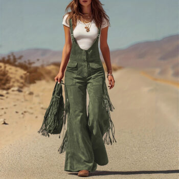 Wide Leg Overalls For Women Relaxed Workwear Inspired Style - View 2