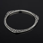 Silver bangle bracelet - View 1