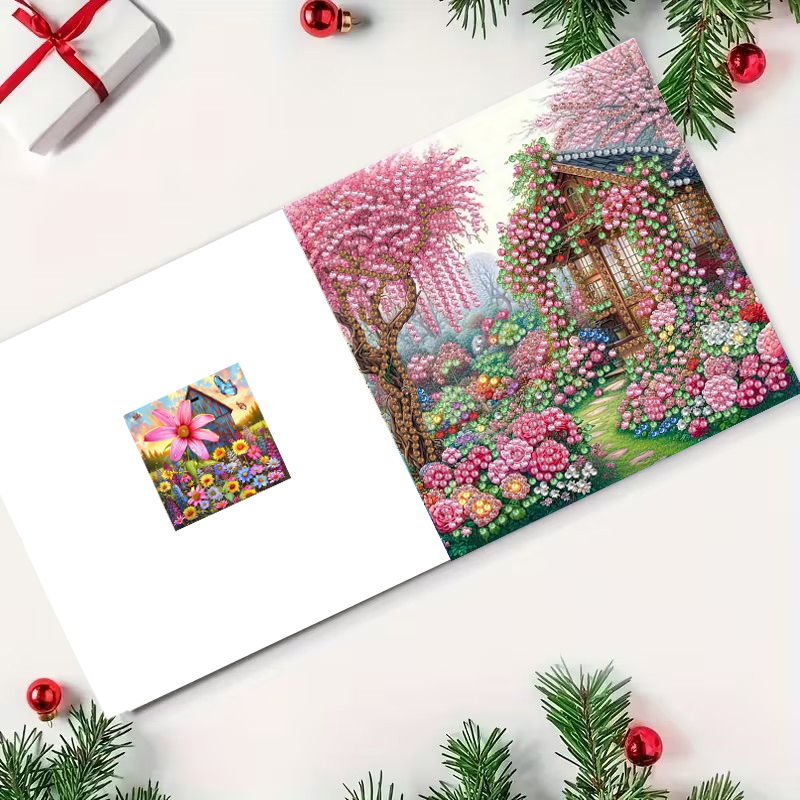 65cb27aa-f6e8-47fd-8cea-524084c88645 DIY Diamond Painting Kit Birthday Card Kit, Unique Landscape Pattern Design, Water Diamond Painting Art Mosaic Postcards, Fes