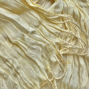 textured summer scarf Yellow Dyed Crinkle Scarf - Textured Summer Scarf 67inchx24inch