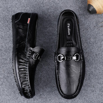 Mens Soft-soled Versatile Breathable Leather Casual Shoes - View 2