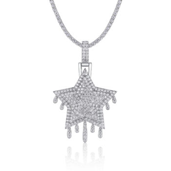Set With Top-quality Moissanite, This Luxurious And Fashionable Light Luxury Trend Jewelry Necklace Pendant Is Made Of S925 S