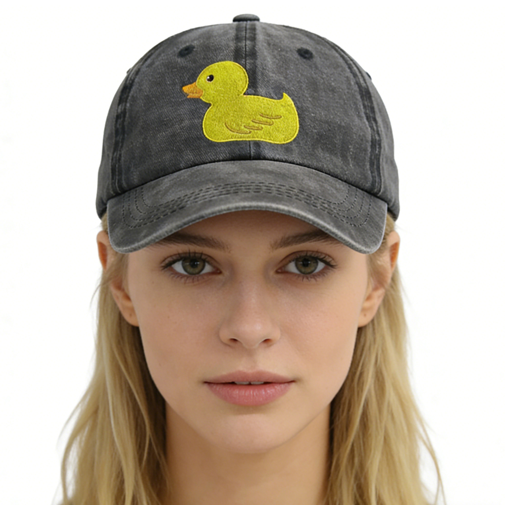 6a283d36-26bb-4aa3-84e2-69a810584a68 2pcs Funny Duck Gifts For Women Men, Duck Hunting Hat, Funny Animal Duck Lovers Embroidered Adjustable Baseball Cap Birthday