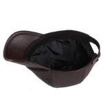 winter hat New Mens Genuine Leather Winter Hat Goat-skin Baseball Cap