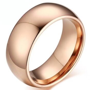 Stylish Non-fading Geometric Round Couple Rings With Advanced Electroplating - View 2