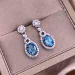 silver earrings - View 1