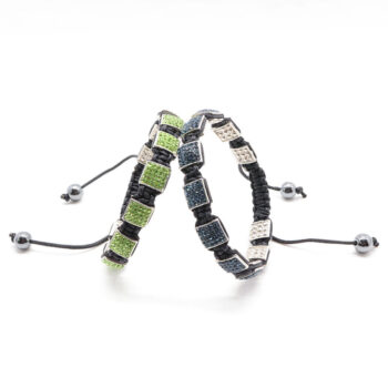 Fashion Creativity Blue Square Diamond Bangle Braided Tassel Exotic - View 2