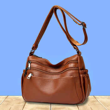 Women's Crossbody Leather Simple First Layer Cowhide Shoulder Bag - View 1
