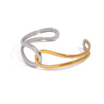 noria two tone Noria Two Tone Gold Bangle