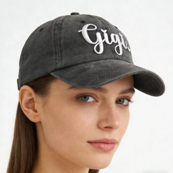 women hat Gigi Hat For Men Women, Adjustable Embroidered Wash Cotton Baseball Cap